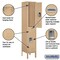 Salsbury Industries Wardrobe Locker, 66 in. H x 12 in. D, Tan 62152TN-U